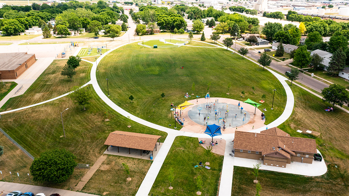 Aerial view of Hayward Park