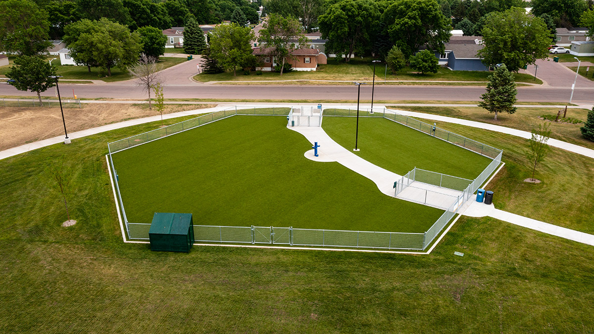 Aerial view of Hayward Dog Park