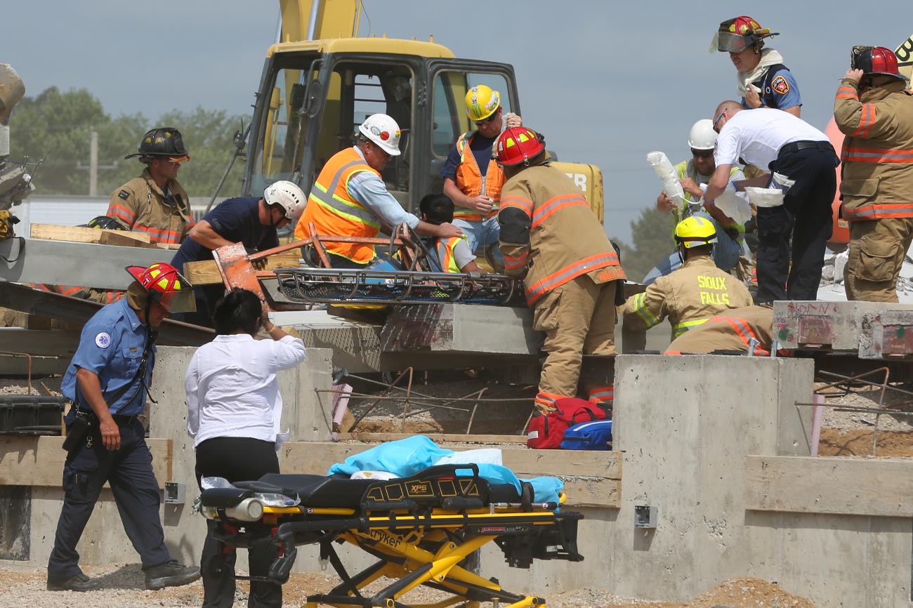 SFFR at the scene of a building collapse