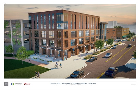 Architecture rendering showing new development near 8th Street and Weber Avenue